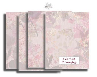 Pink Digital Paper Dusty Pink Wedding Blush Abstract Dusty Rose Floral Printable Grey Large Image Pale Slate Print Living Room Wall Art