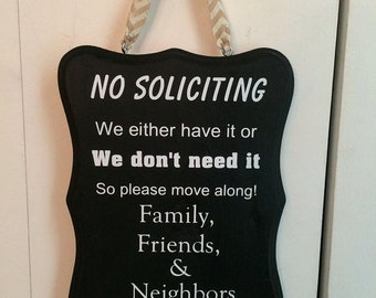 No Soliciting Sign