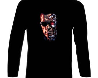 Inspired By Terminator Arnold Schwarzenegger Poster Langarm Long Sleeve T-Shirt