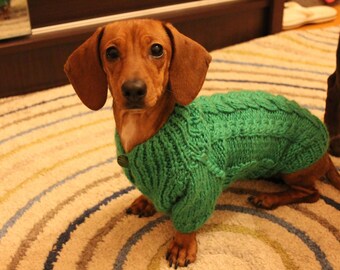 Fisherman's Dog Sweater Cable knit dog sweater Pet