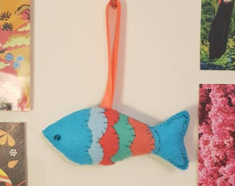 Funky Felt Fish Hanging Decoration