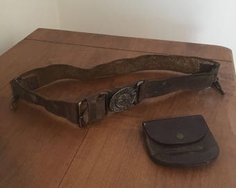 Vintage 1960s Boy Scout of Canada Belt and Pouch