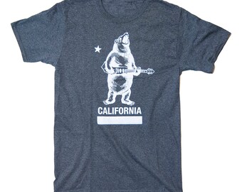 California t-shirt, California rocker bear t-shirt, California tee shirt