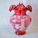 Fenton Cranberry Special Treat Handles Basket - Mary Gregory Style - Limited Production / Brenda Pezzoni