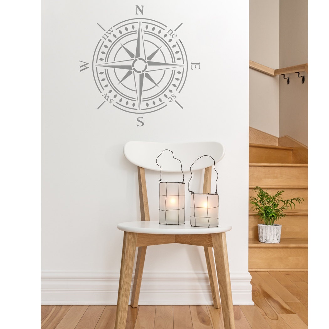 Compass Bearing Stencil Large Stencil For DIY Walls Decor