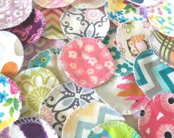 Reusable Cotton Rounds, 30 Random Prints/Patterns, Washable Makeup Remover Pads, Facial Rounds, Cotton Balls, Toner Pads, Facial Poufs