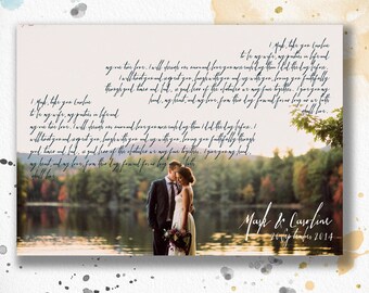 1st anniversary gift, vows, Wedding vows - paper anniversary gift for him - wedding - anniversary gift - first anniversary for him - for him