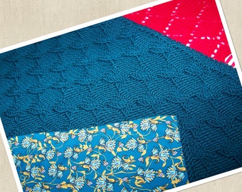 Green knit baby blanket