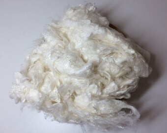 Natural Bamboo Staple Spin Flora Spinning Fiber 100 gr vegan plant fibre roving sliver needle felting paper making doll hair cellulose Eco