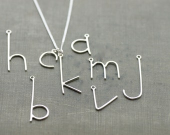 The Original E is for Emmy, Pick Your Letter, Custom Initial Letter Necklace on Sterling Chain
