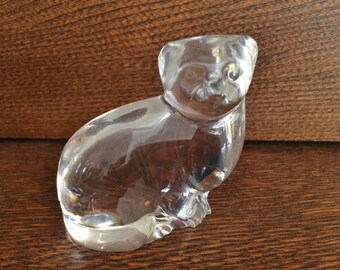 VILLEROY & BOCH CRYSTAL Cat Figurine