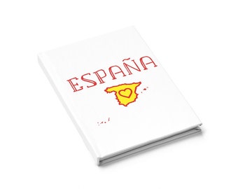 Spain Journal Hardcover 128 Pages Ruled Line, Spain Gift, Diario España, Spain Diary, Hardcover Journal, Regalo España, Spanish Gift