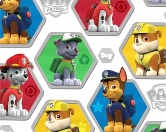 Paw Patrol Rescue Cotton Fabric / Paw Patrol by David Textiles 4019 / Paw Patrol by the Yard and Fat Quarters