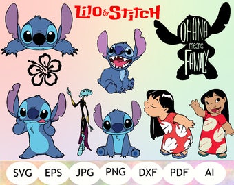 Lilo and Stitch SVG, Lilo and Stitch Printable, Lilo and Stitch Clipart, Digital Item