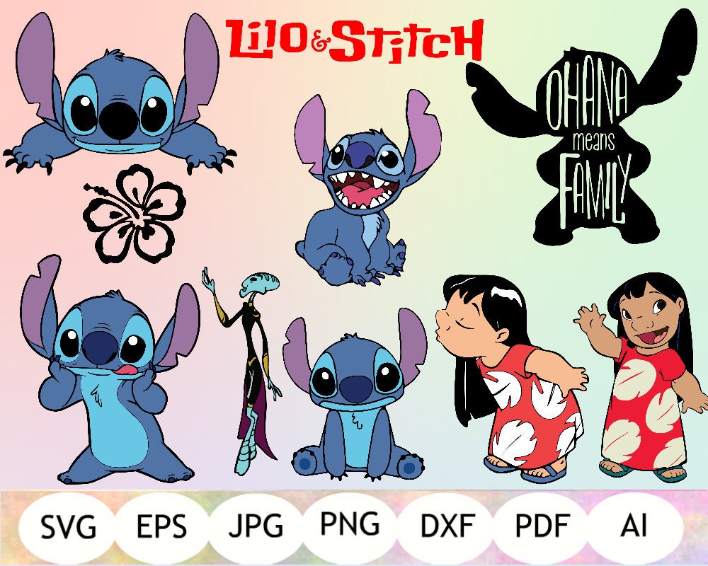 Lilo and Stitch SVG Lilo and Stitch Printable Lilo and