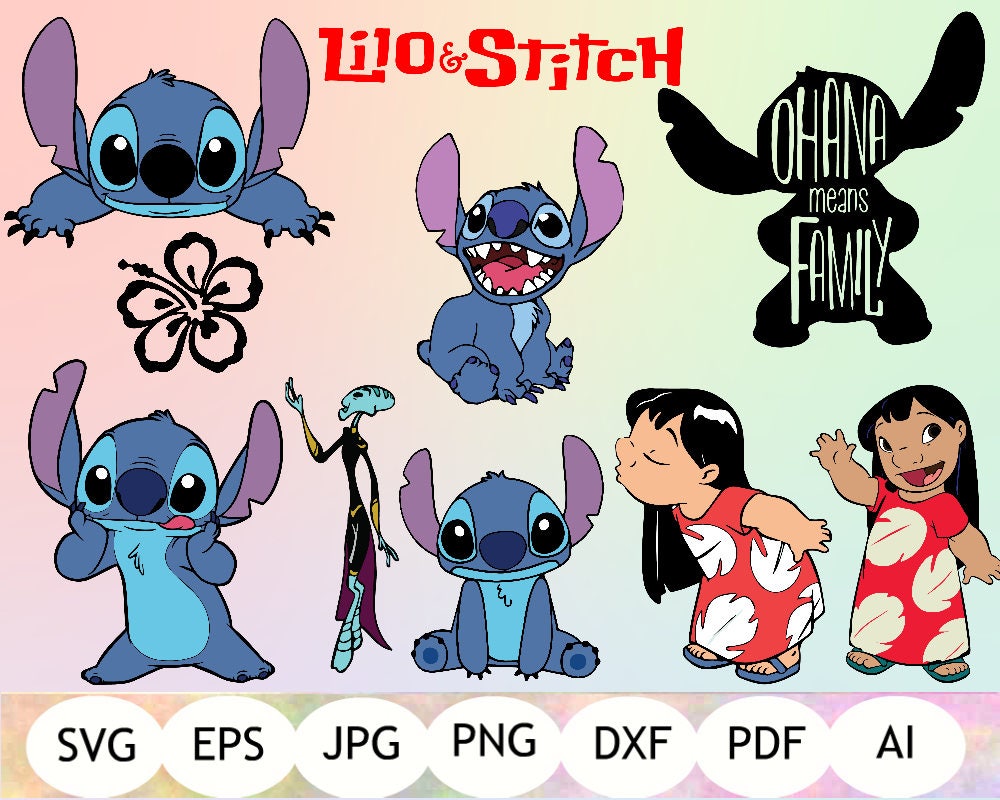 Download Lilo and Stitch SVG Lilo and Stitch Printable Lilo and