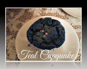 Cake Batter Teal Blue CupQuake Bubble Bath BomB Fizzer