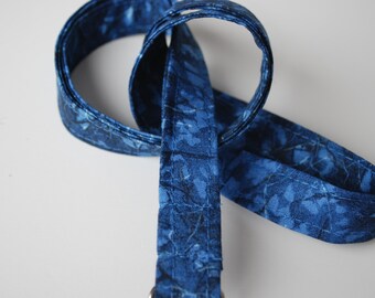 Keychain lanyard. Blue and dark blue lanyard. ID badge lanyard. Lobster Claw Clasp