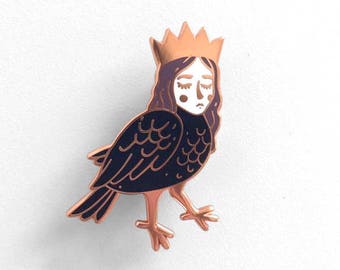 Beast and Tales // Hard enamel pin // mythology pin // Alkonost // lapel pin