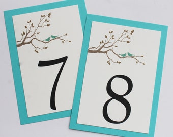 Love Birds Table Numbers