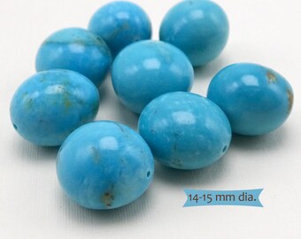 Big 14 mm, 15 mm, Arizona Turquoise Nugget Beads--1 Pc. | KM-C5E-1