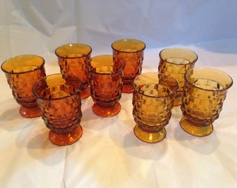 Whitehall Amber Juice Glasses