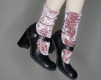 90s black leather Mary jane high heels size 8