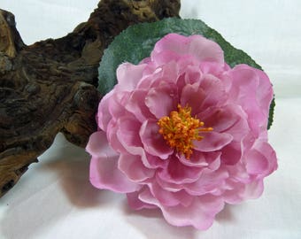 Pink Peony Hair Comb