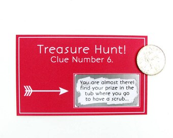 Treasure Hunt Scratch Card Game Personalised
