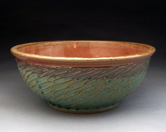 2 Quart Bowl- Aqua and Shino Glazed - Made to Order