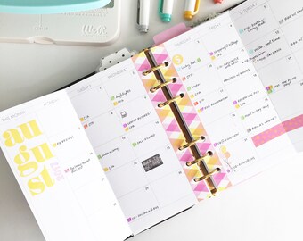 personal monthly (DOUBLE FOLDOUT) printable planner insert