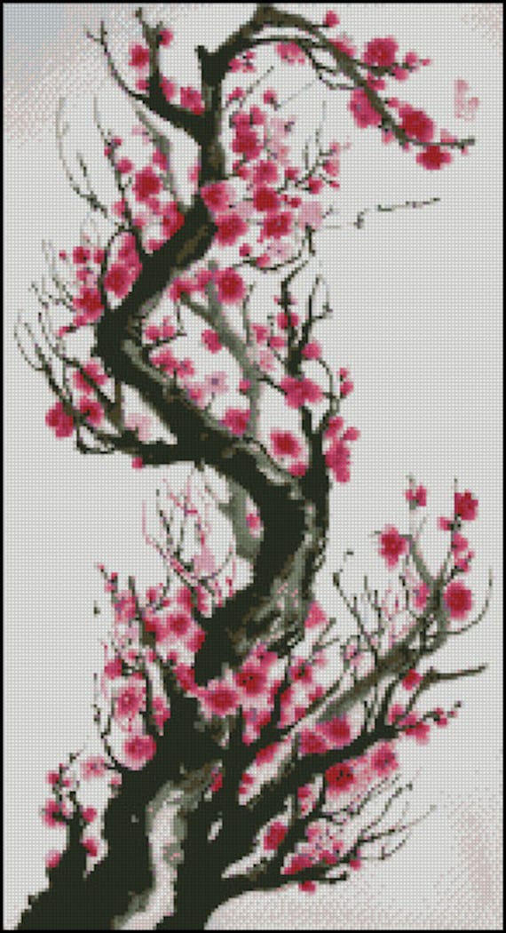 CHERRY BLOSSOM cross stitch pattern 201