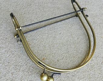 Metal purse frame - brass bag handle bag 5.5 inch handbag frame - Australia