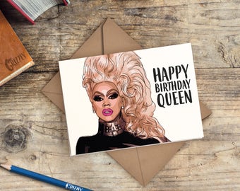 Ru Paul Birthday Card | RuPaul Card | Happy Birthday Queen