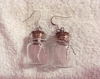 Rose Quartz in a Bottle
