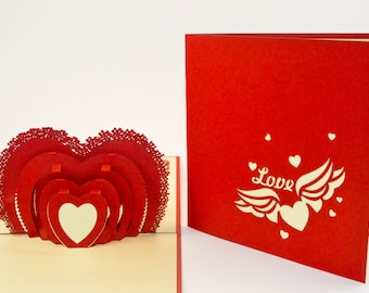 3d cards valentine card love card pop up card 3d
