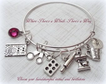 Gift for Cook Girl, Love to Bake Charm Bracelet, Gift for Cook, Cook's Charm Bracelet, Bakers Charm Bracelet, Gift for Baker, Mom Gift