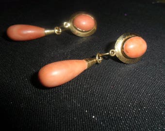 Chic 18k Gold Coral earrings