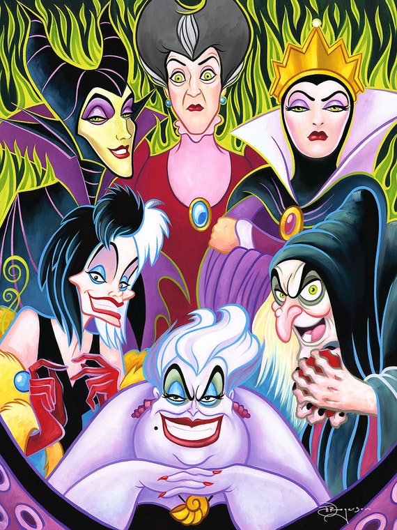 Download Disney female villains cross stitch pattern Large cross