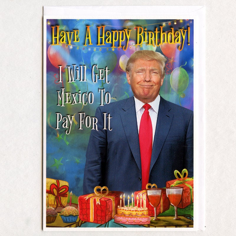 Karte lustige Geburtstagskarte Donald Trump Geburtstag