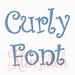 50% Sale!! Curly Embroidery Fonts 3 Sizes Fonts BX Fonts Embroidery Designs PES Fonts Alphabets - Instant Download
