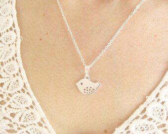 Bird Necklace, silver bird necklace, gold bird necklace, sparrow necklace, swallow Necklace, cute necklace