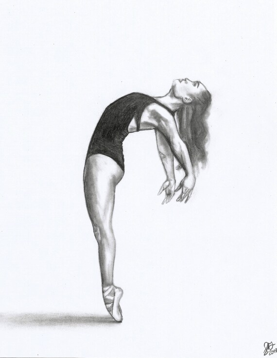 Dancer Art PRINTABLE ART Dancer Illustration Dancer Pencil