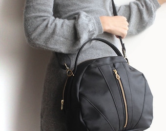 TOULOUSE BAG / Eco friendly Evening bag - Black crossbody bag / Vegan leather cross-body bag - Black bag /Vegan bag - Vegan handbag