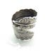 SILVER RING - Silver Open Feather Ring - Antique Silver Wrap Ring Boho Gypsy Adjustable Statement Ring (RE-1)