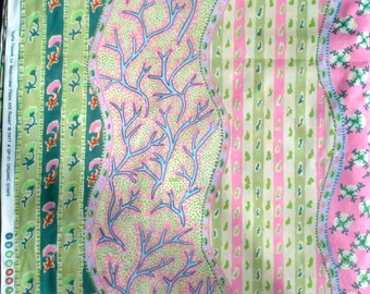 Kaffe Fassett Organic Stripe green Rowan Fabrics GP-21 FQ or more Very Early Retired