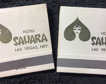 1960s-Sahara Hotel Matches - Set of 2