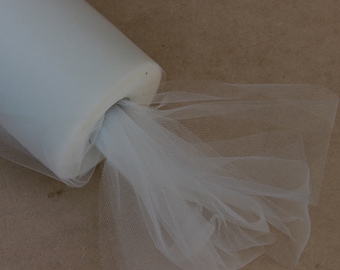 Ivory tulle roll - 6 inches - 100 yard - Ivory tulle spool - tulle rolls ivory -Ivory fabric -Ivory tulle roll