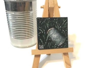 Meadow Can - miniature painting, small, mini painting, tiny painting, miniature oil painting, tiny oil painting, still life painting