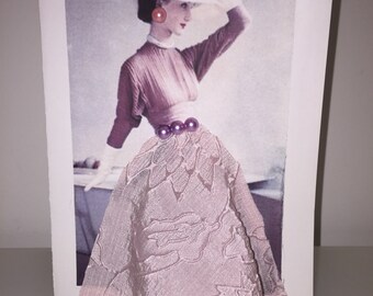 Handmade Retro Greeting Card